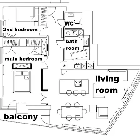 Apartment Cohost I 2bd Highrise Apt, W-balcony & Airconditioning, Great Views